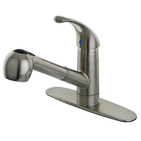 Gourmetier Kitchen Faucet W/ Pull-Out Sprayer, Brushed Nickel GSC888NCLSP - main